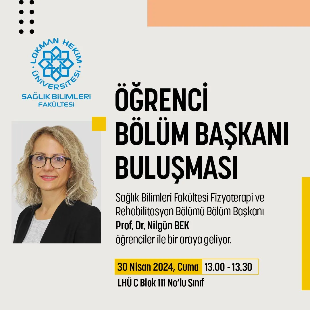 Fizyoterapi Rehabilitasyon bölüm Başkanı - Öğrenci Buluşması 