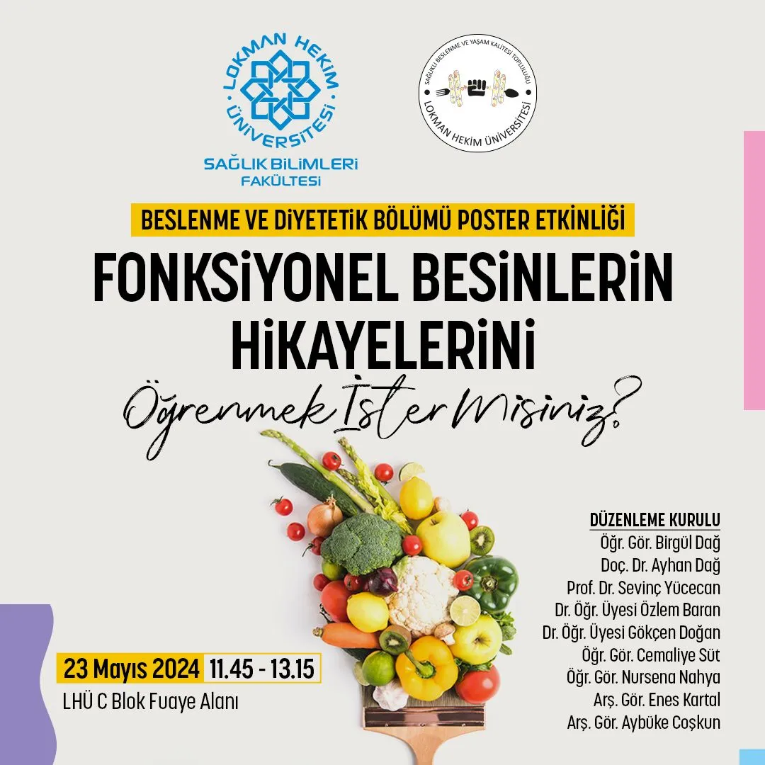 Beslenme Diyetetik Bölümü Poster Etkinliği