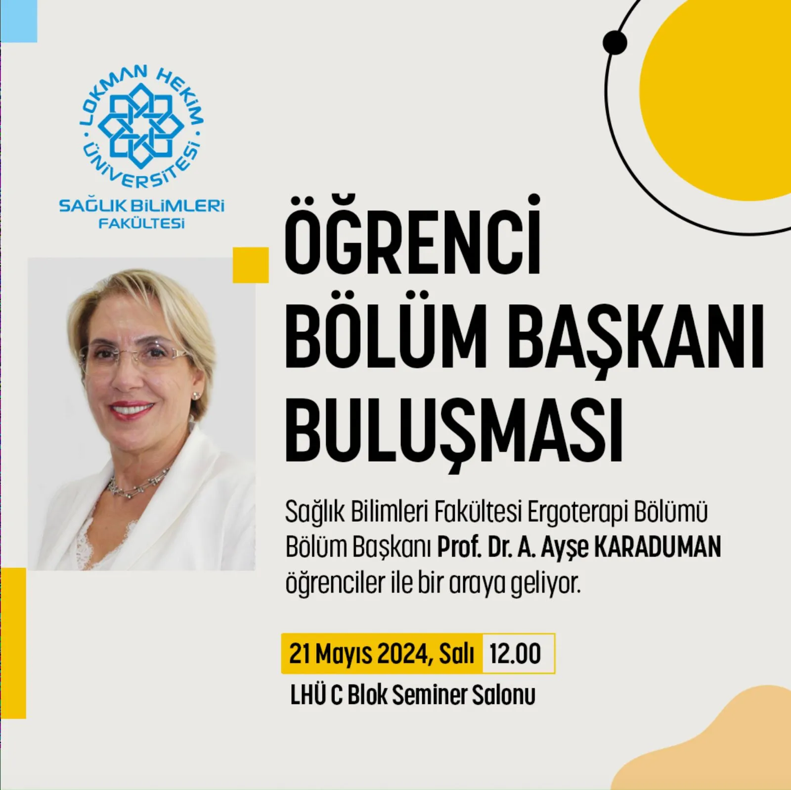 Öğrenci-Bölüm Başkanı Buluşması