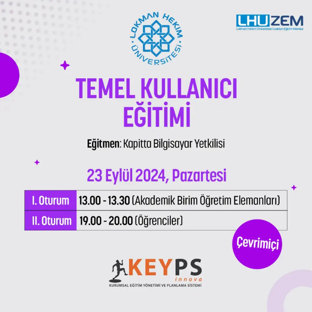 Temel Kullanıcı Eğitimi