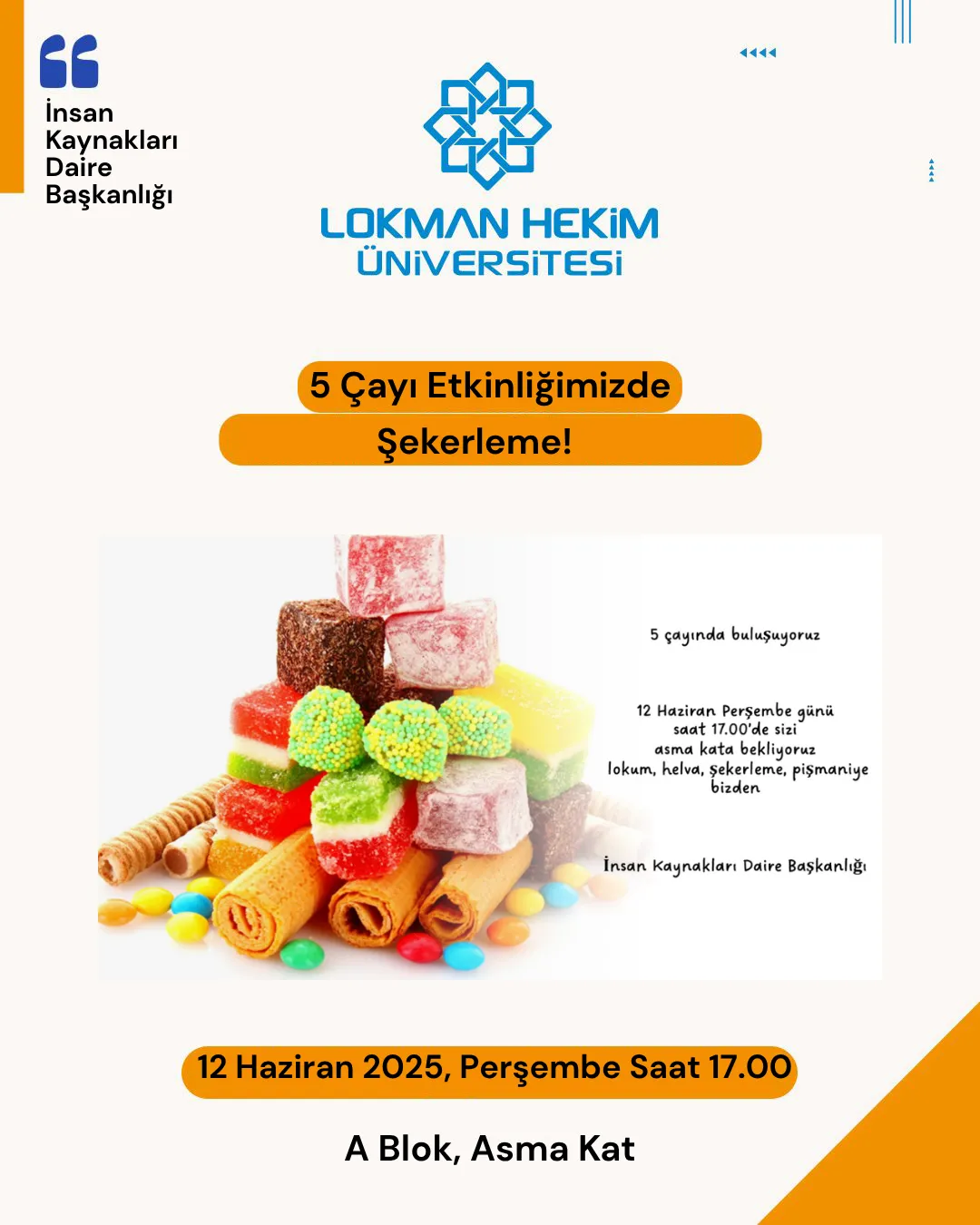 5 Çayı Etkinliğimizde Şekerleme!