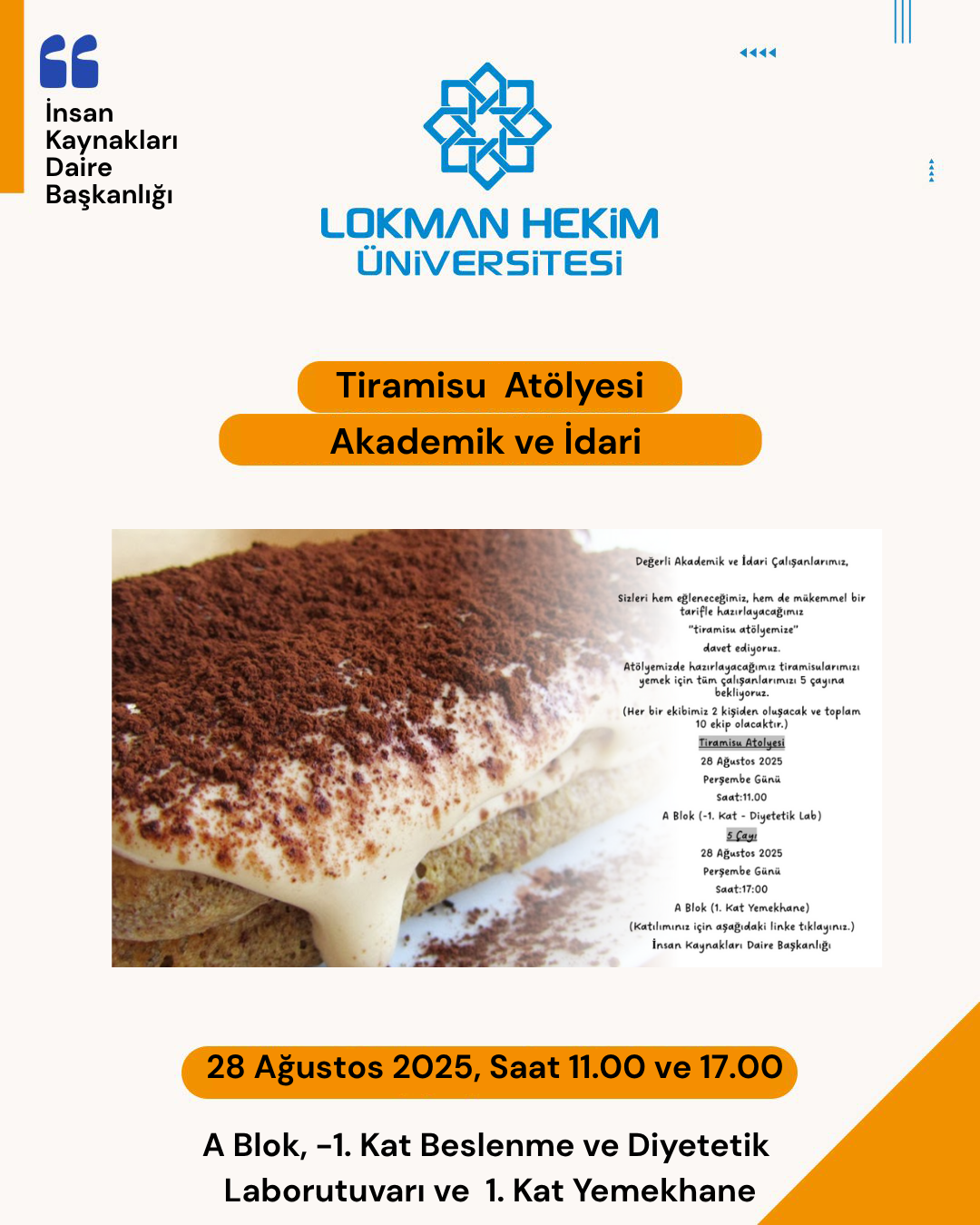 Tiramisu Atölyesi Daveti