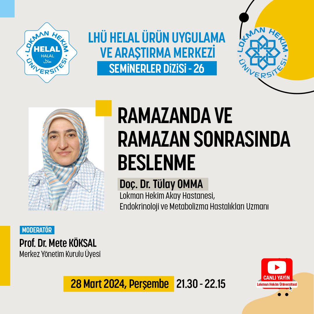 Ramazanda ve Ramazan Sonrasında Beslenme 