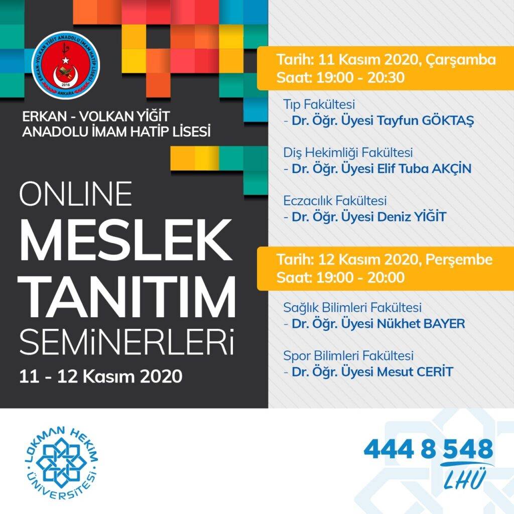 Erkan Volkan Yiğit Anadolu İmam Hatip Lisesi Online Meslek Tanıtım Semineri