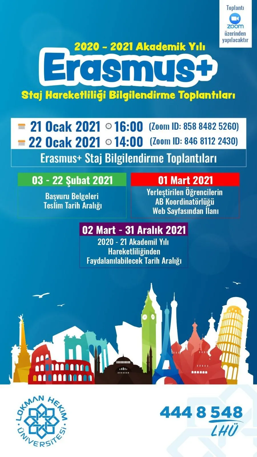 Erasmus+ Staj Bilgilendirme Toplantıları