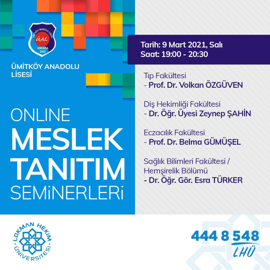 Ümitköy Anadolu Lisesi Online Meslek Tanıtım Semineri