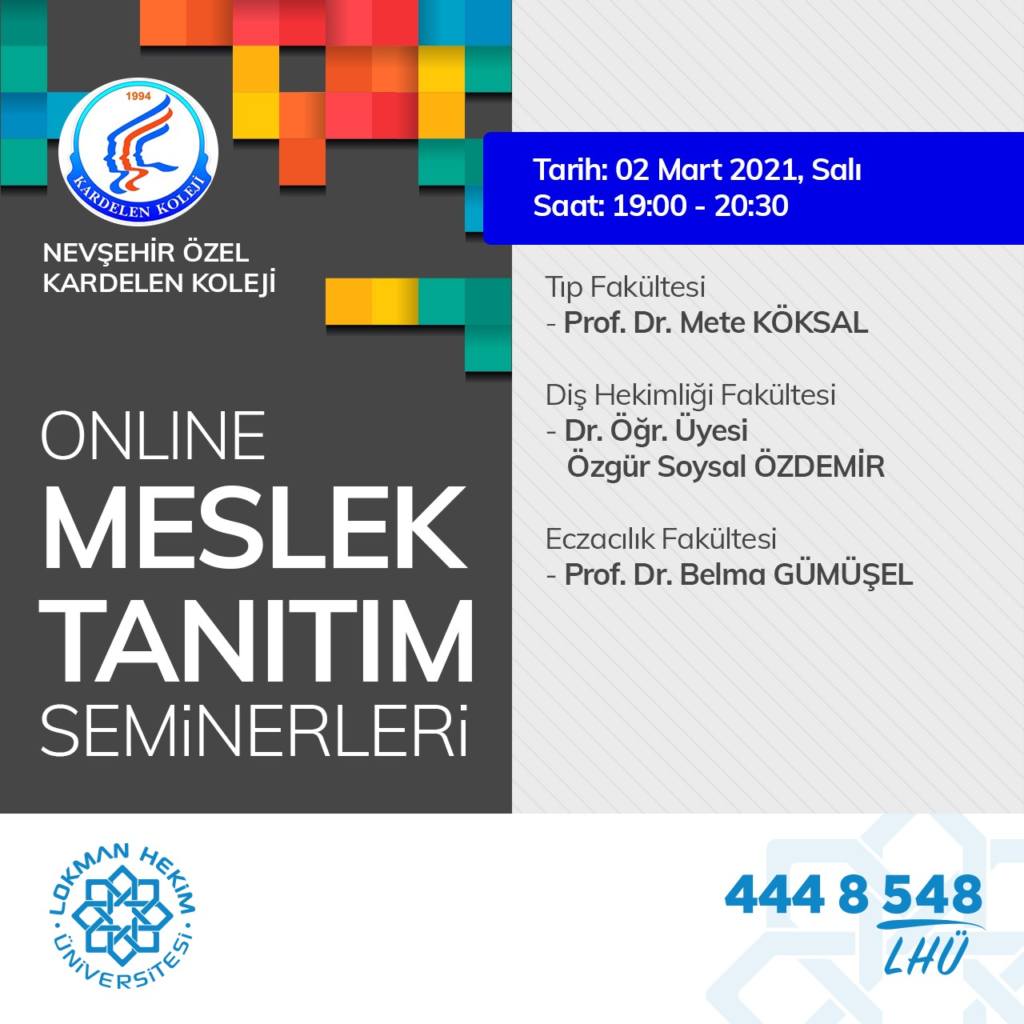 Nevşehir Özel Kardelen Koleji Online Meslek Tanıtım Semineri