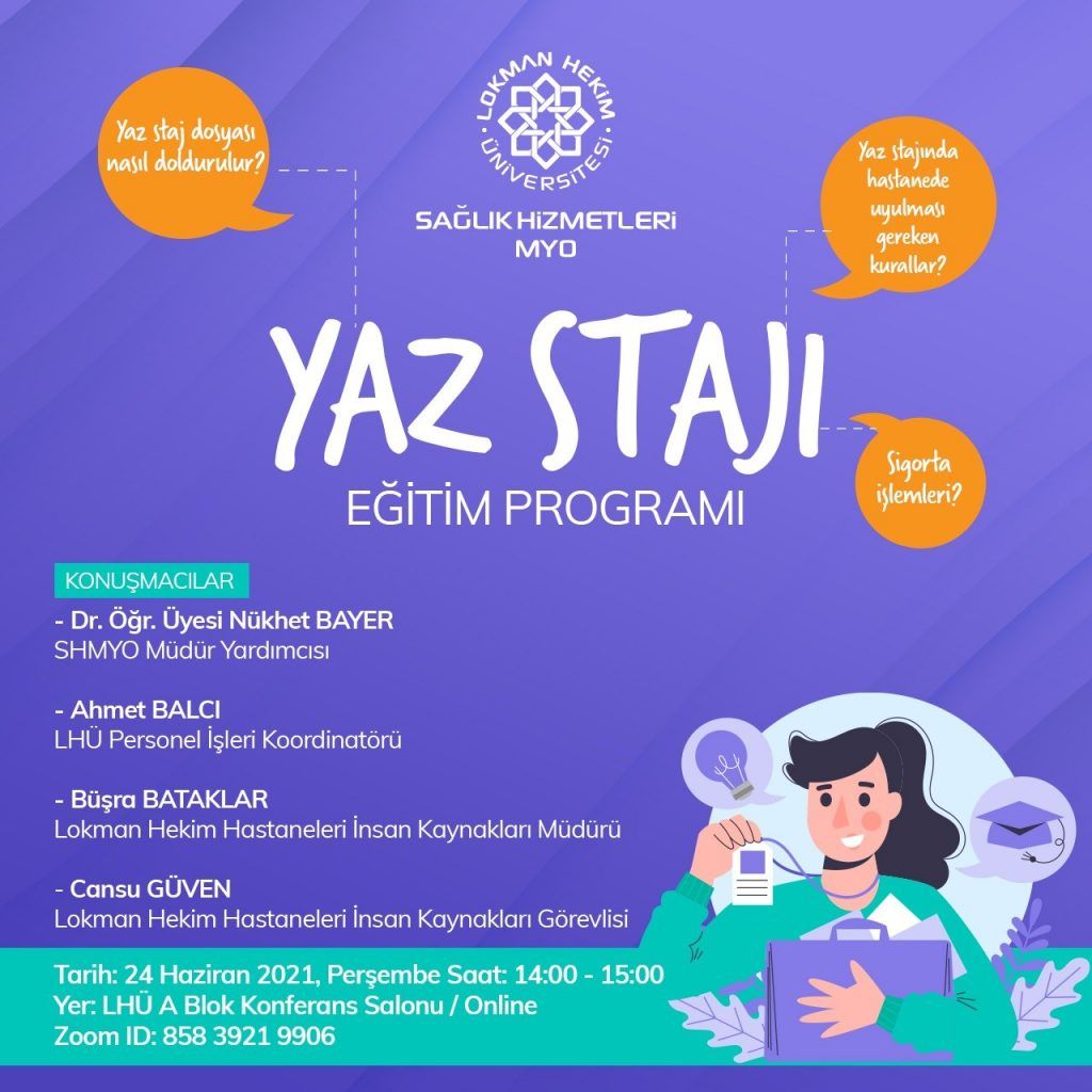 Shmyo Yaz Stajı Eğitim Programı
